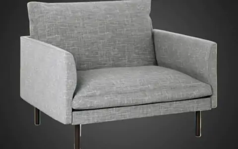 Fauteuil Calmo Fredericia modèle 3D, téléchargement gratuit, avec aperçu du rendu et nombre de polygones