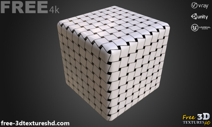 ceramic-black-white-square-tiles-seamless-PBR-texture-3D-free-download-High-resolution-Unity-Unreal-Vray-render-cube