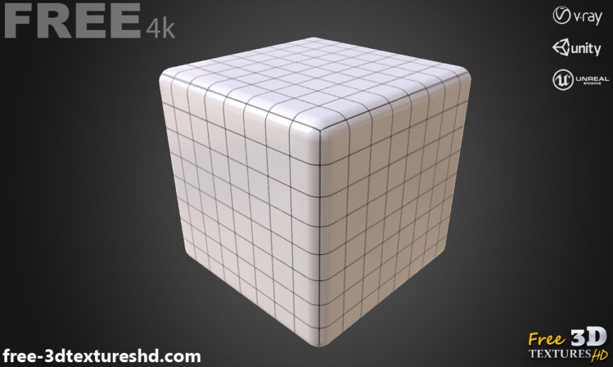 white-ceramic-wall-tile-PBR-texture-3D-free-download-High-resolution-Unity-Unreal-Vray-render-cube