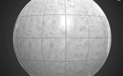 White marble ceramic tile PBR texture 3D, high resolution, HD 4K free download for Unity, Unreal, and V-Ray