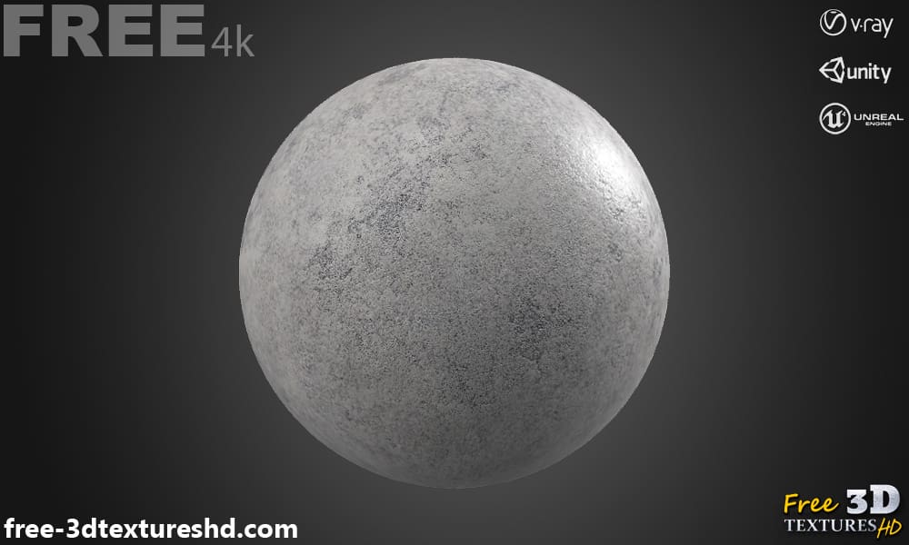Texture 3D Béton PBR Haute Résolution Téléchargement Gratuit 4K pour Unreal Unity et Vray