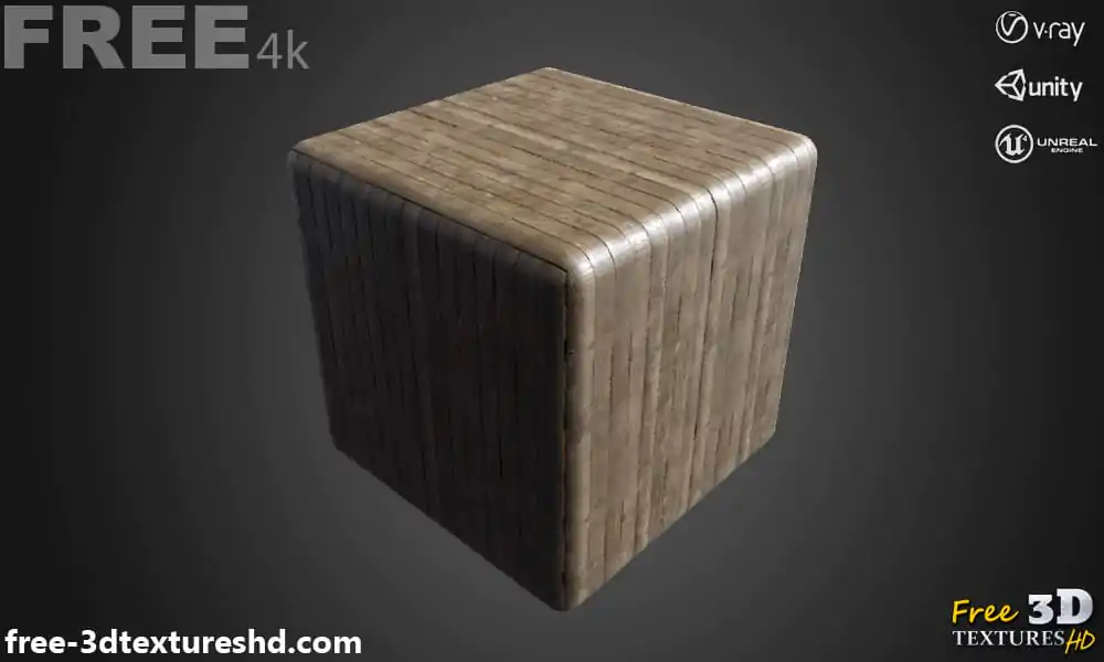 dark-brown-pine-wood-planks-3d-texture-PBR-material-background-free-download-4K-Unity-Unreal-Vray-render-cube