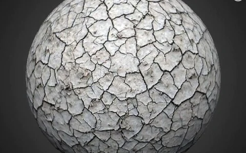 cracked white soil ground seamless 3D texture PBR, high resolution 4K , HD free download for Unity, Unreal, V-Ray, and rendering