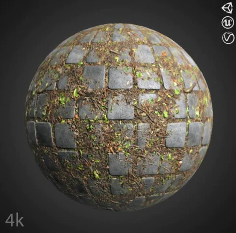 4K dirty concrete pavement 3D textures PBR, high resolution, HD free download for Unity, Unreal, and V-Ray