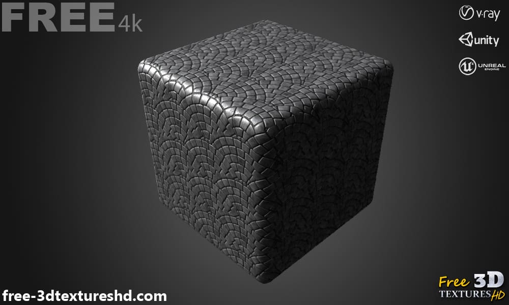 European Fan Concrete Pavement 3D Texture PBR Haute Résolution Téléchargement gratuit 4K Unity Unreal Vray