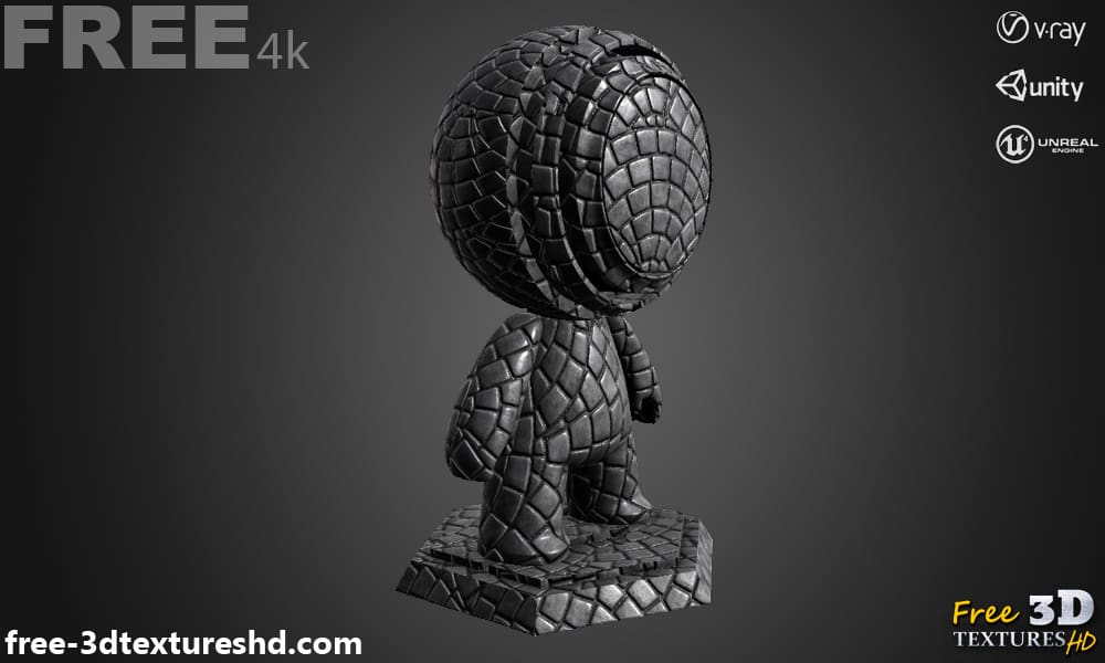 European Fan Concrete Pavement 3D Texture PBR Haute Résolution Téléchargement gratuit 4K Unity Unreal Vray