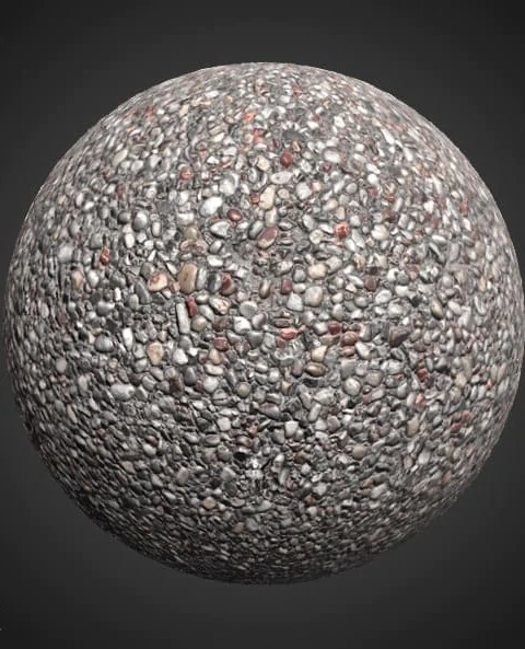 gravel pebble ground seamless 3D texture PBR, high resolution 4k, HD free download for Unity, Unreal, and V-Ray