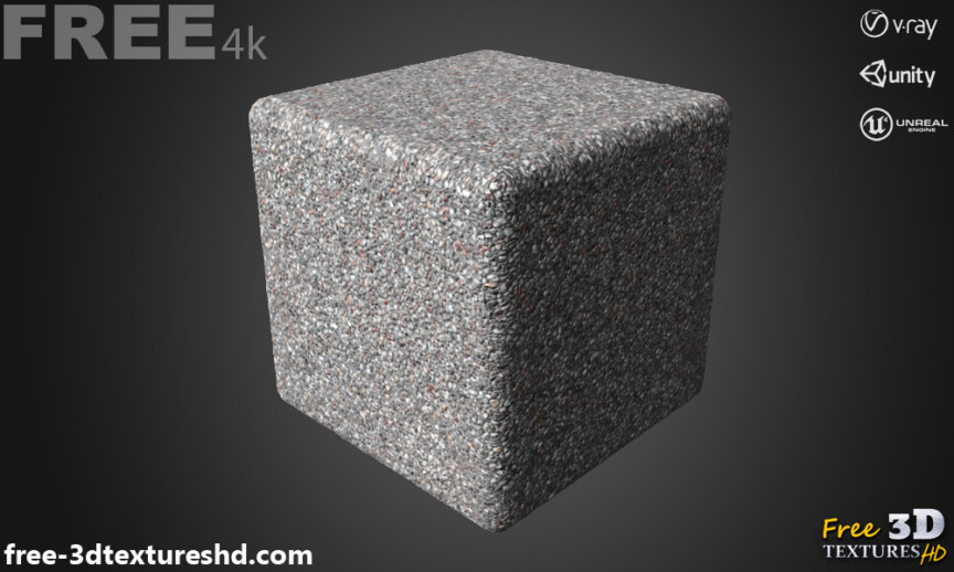 Gravel-pebble-ground-seamless-3D-texture-PBR-High-Resolution-Free-Download-4K-unity-unreal-vray-render-cube
