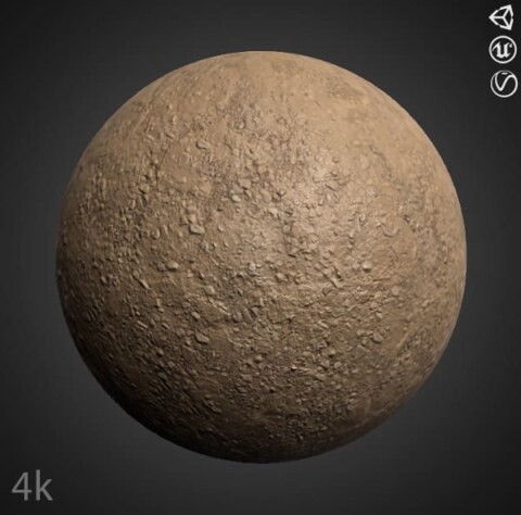 Texture 3D boue sol  PBR 4K pour Unity, Unreal et V-Ray, haute résolution, HD à télécharger gratuitement