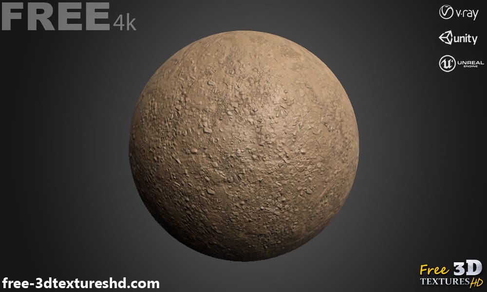 Texture 3D boue sol  PBR 4K pour Unity, Unreal et V-Ray, haute résolution, HD à télécharger gratuitement
