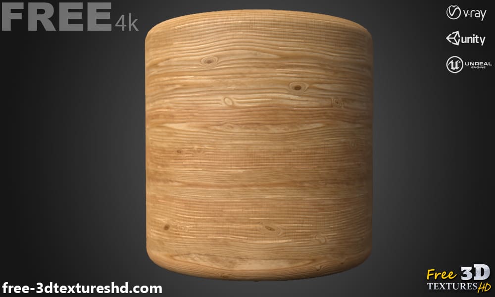 matériau bois naturel texture 3D PBR, haute résolution 4k HD à télécharger gratuitement pour Unity, Unreal, et V-Ray