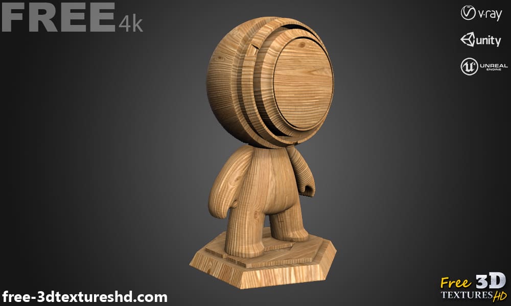 matériau bois naturel texture 3D PBR, haute résolution 4k HD à télécharger gratuitement pour Unity, Unreal, et V-Ray
