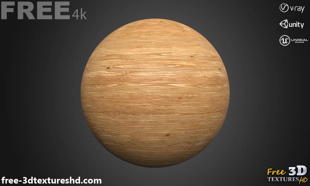 Bois Naturel Texture 3D PBR Haute Résolution Téléchargement Gratuit 4K pour Unreal Unity et Vray