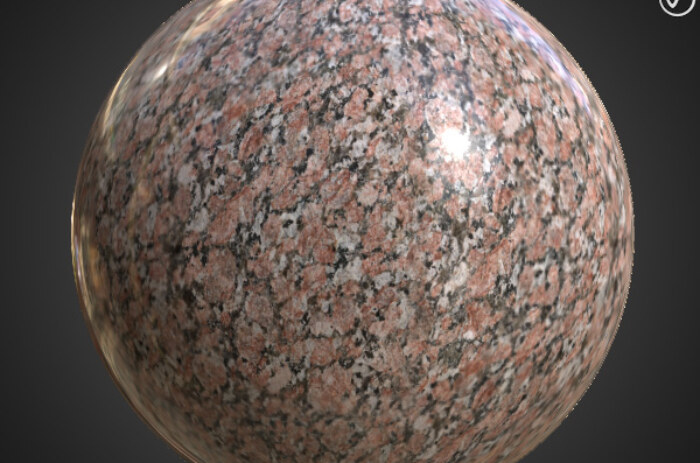 Texture 3D de marbre de granit rouge PBR Matériau d'arrière-plan Téléchargement gratuit 4K Unity Unreal Vray