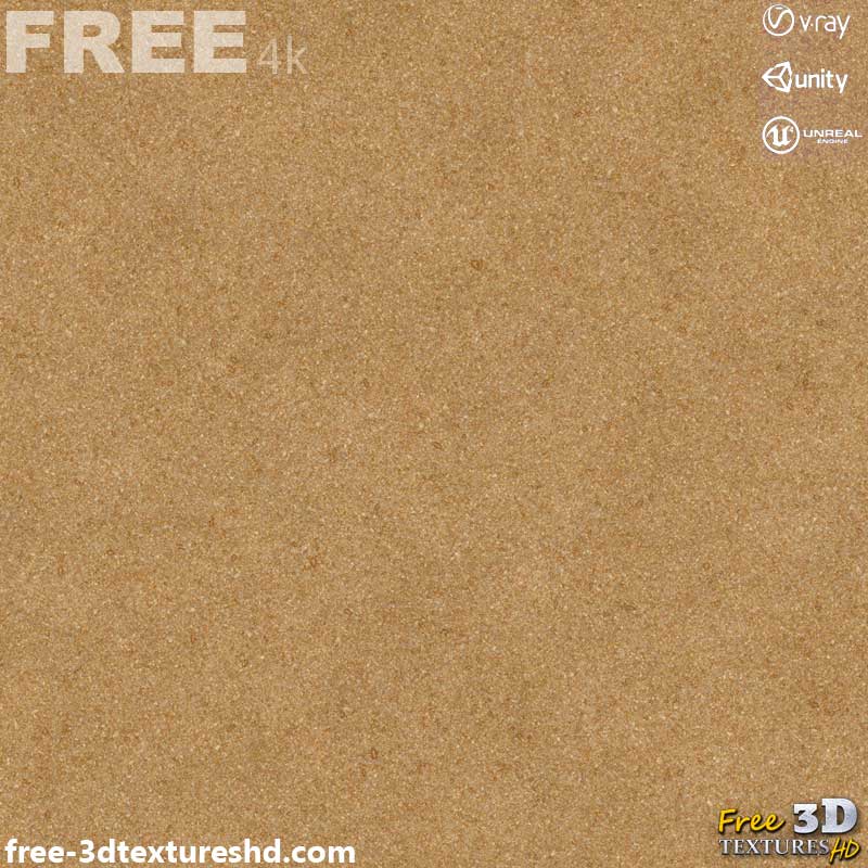 Texture 3D sans couture de plage de sable PBR, haute résolution 4K, HD à télécharger gratuitement pour Unity, Unreal, et V-Ray