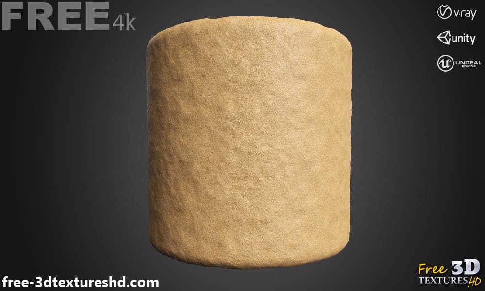Texture 3D PBR de plage de sable en haute résolution téléchargement gratuit 4K pour Unreal Unity et Vray