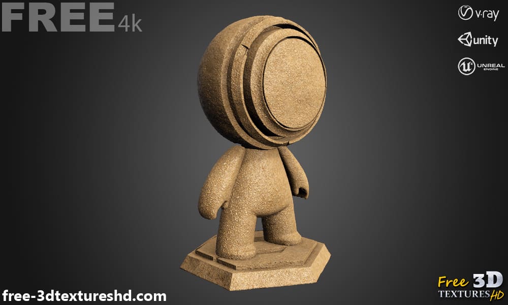 Texture 3D sans couture de plage de sable PBR, haute résolution 4K, HD à télécharger gratuitement pour Unity, Unreal, et V-Ray