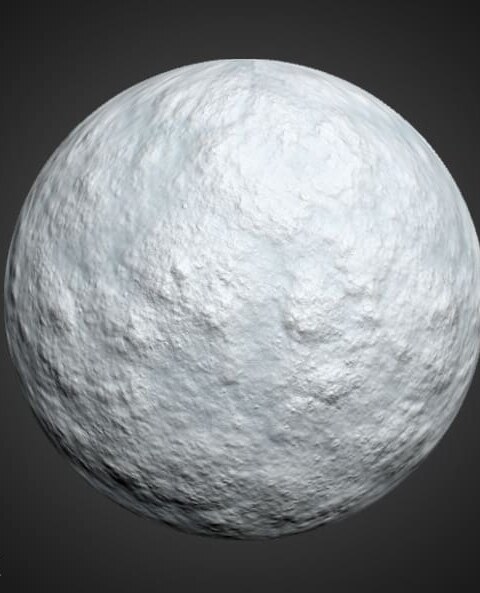 Texture 3D sans couture du sol enneigé PBR, haute résolution 4K HD à télécharger gratuitement pour Unity, Unreal et V-Ray.