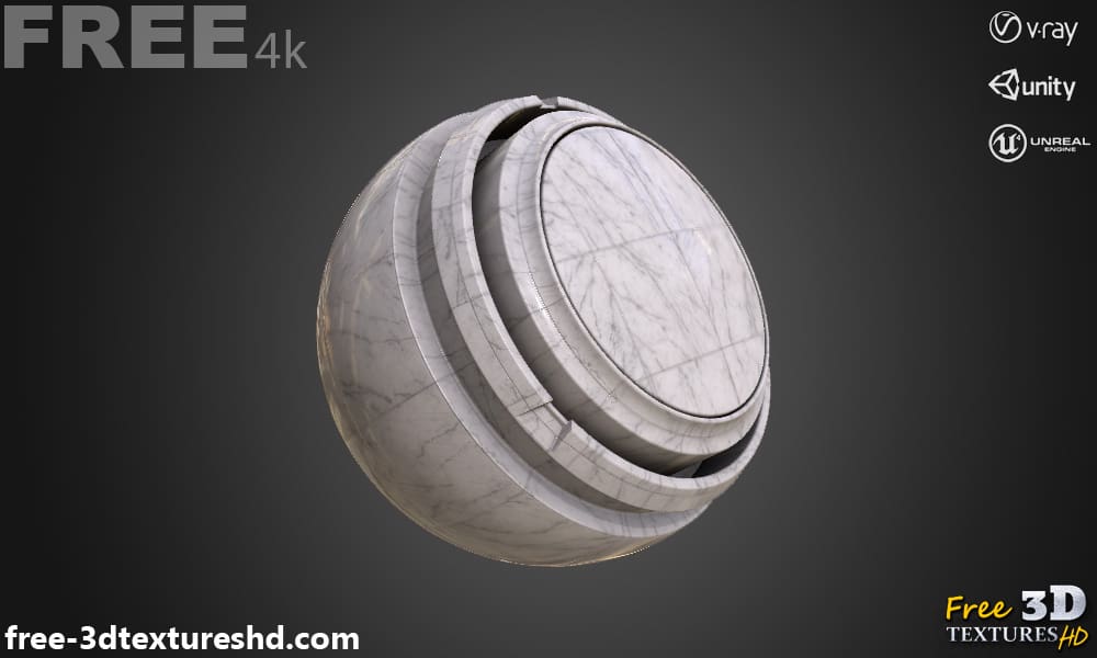 White Marble Tile PBR Texture Substance SBSAR Free Download