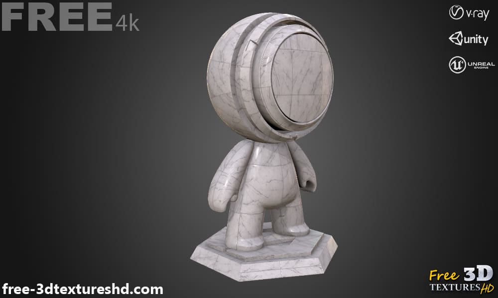 White Marble Floor Tiles 3D Texture PBR Material Background Free Download 4K Unity Unreal Vray Render Object