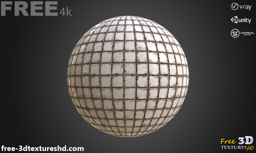 White-Old-Dirty-Tile-3d-texture-PBR-material-background-free-download-4K-Unity-Unreal-Vray-render