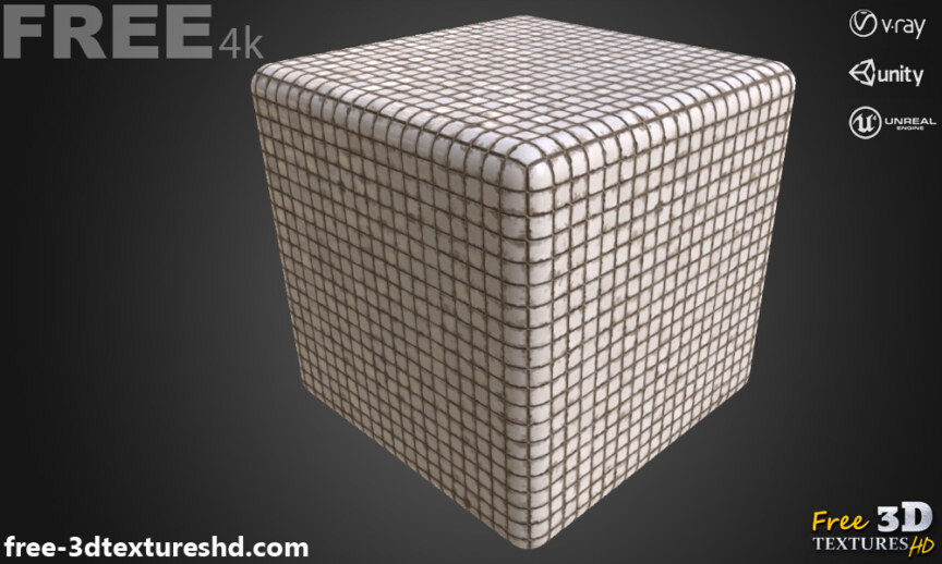 White-Old-Dirty-Tile-3d-texture-PBR-material-background-free-download-4K-Unity-Unreal-Vray-render-walls