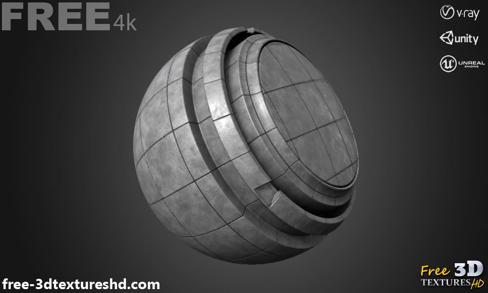 Dalle de Béton Texture 3D PBR Haute Résolution Téléchargement Gratuit 4K Unity Unreal Vray Rendu Matériau