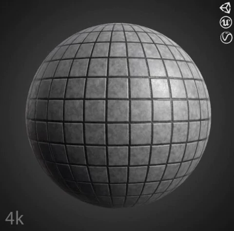 Concrete Hexagonal Pavement 3D Textures PBR High Resolution Free Download 4K Unity Unreal Vray