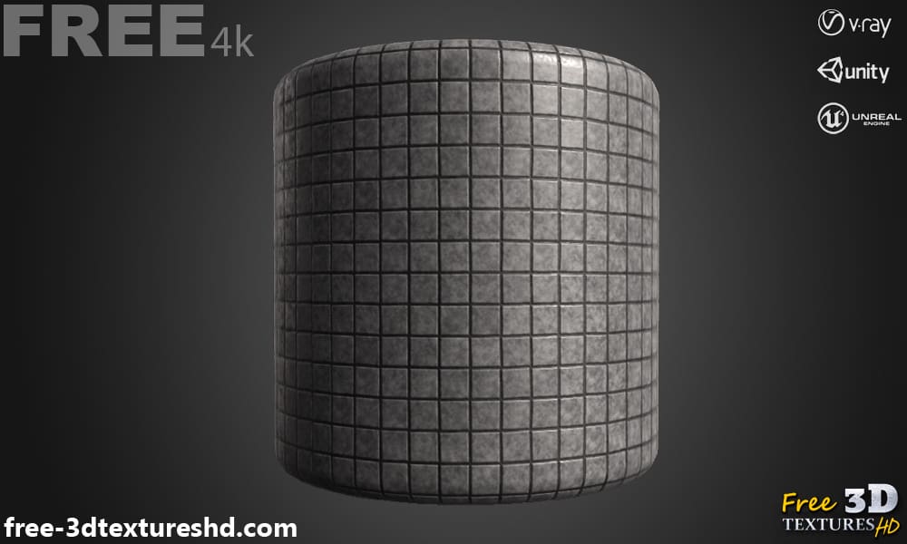 Textures 3D PBR de Pavage Hexagonal en Béton Haute Résolution Téléchargement Gratuit 4K Unity Unreal Vray
