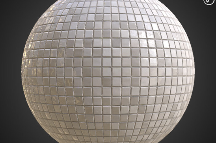 Carreaux de céramique blancs Texture 3D Matériau PBR Fond Téléchargement gratuit 4K Unity Unreal Vray Render Maps