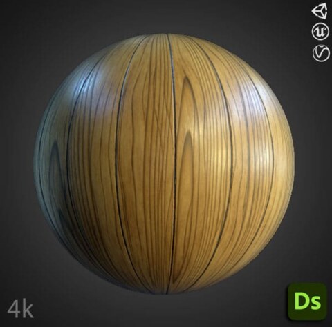 Texture de Planches de Bois Matériau PBR Haute Résolution Substance 3D Designer SBS + générateur SBSAR Téléchargement Gratuit