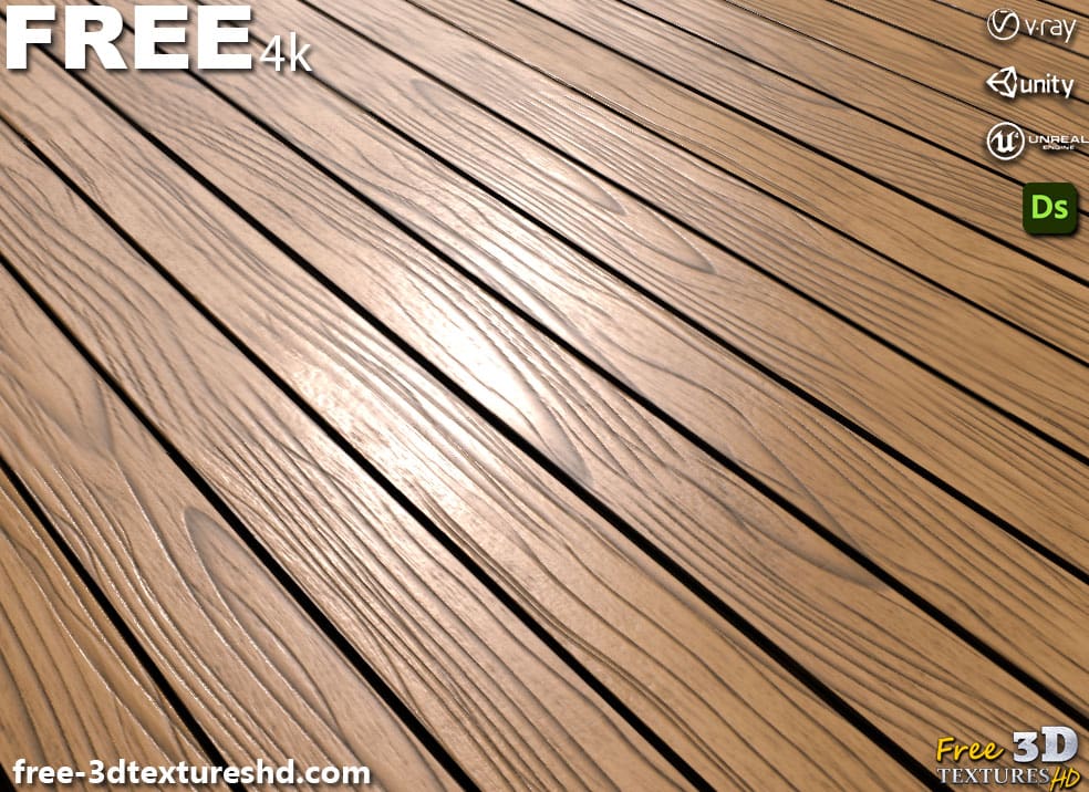 Texture de Planches de Bois Matériau PBR Haute Résolution Substance 3D Designer SBS + SBSAR Téléchargement Gratuit