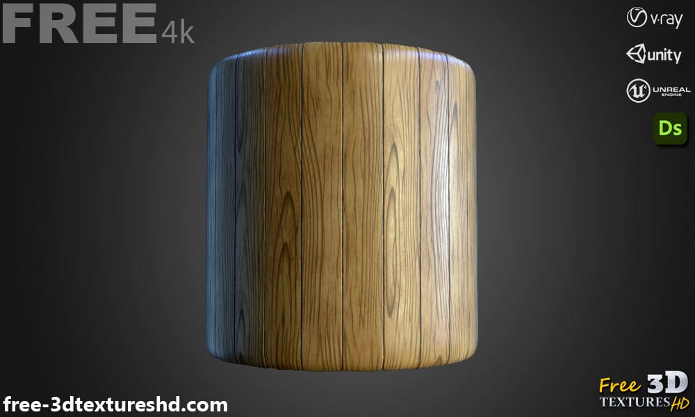 Texture de Planches de Bois Matériau PBR Haute Résolution Substance 3D Designer SBS + générateur SBSAR Téléchargement Gratuit