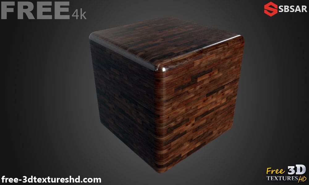 Générateur de Textures PBR de Parquet en Bois Rouge Foncé Substance SBSAR Téléchargement Gratuit