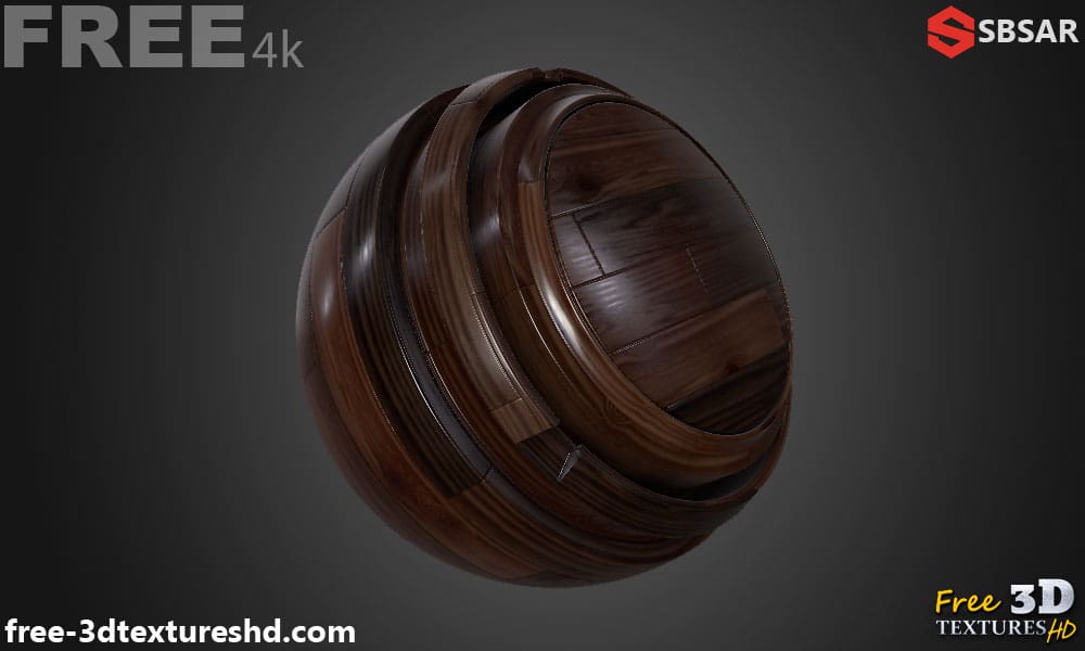 Générateur de Textures PBR de Parquet en Bois Rouge Foncé Substance SBSAR Téléchargement Gratuit