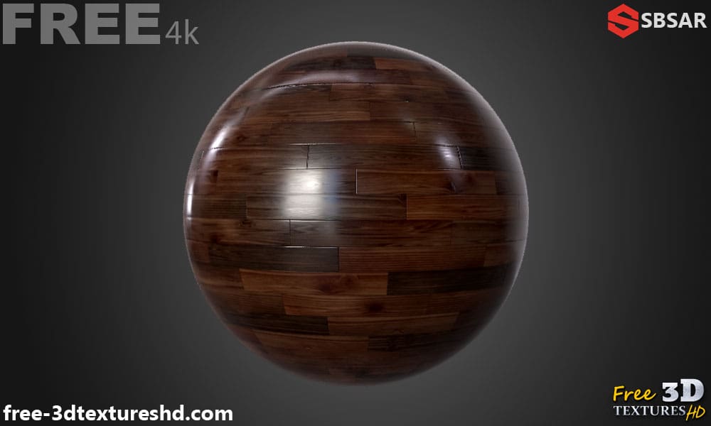 Générateur de Textures PBR de Parquet en Bois Rouge Foncé Substance SBSAR Téléchargement Gratuit