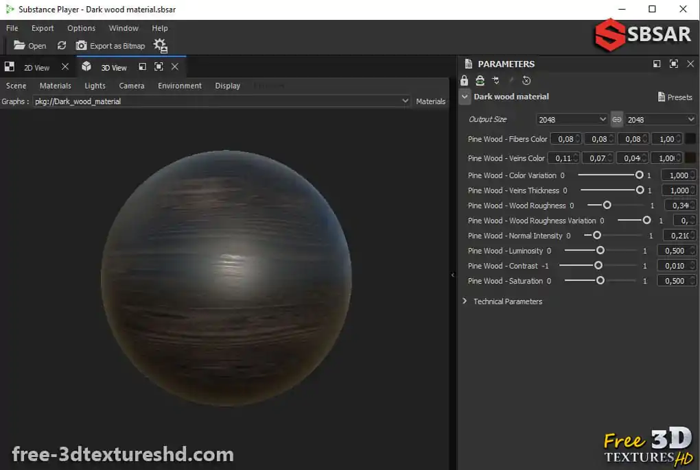 Dark-wood-material-generator-substance-SBSAR-free-download-render-substance-player-preview