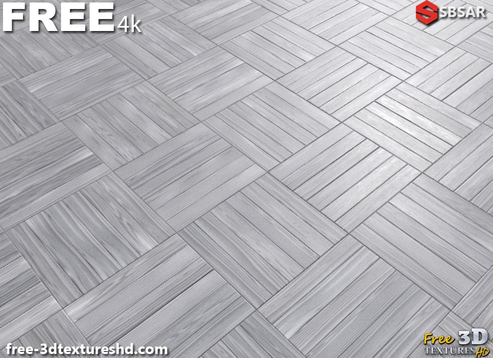 Générateur de textures PBR de parquet carré blanc gris bois Substance SBSAR Téléchargement gratuit
