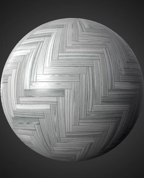 Générateur de textures PBR de parquet en bois blanc style chevron format Substance SBSAR téléchargement gratuit
