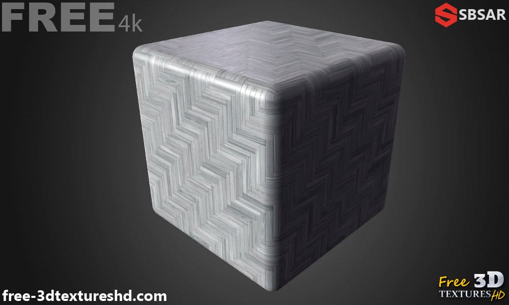 Générateur de textures PBR de parquet en bois blanc style chevron format Substance SBSAR téléchargement gratuit