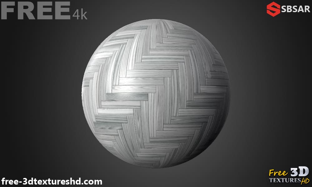 Générateur de textures PBR de parquet en bois blanc style chevron format Substance SBSAR téléchargement gratuit