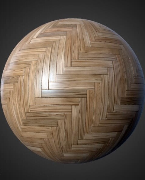 Générateur de Textures PBR de Parquet en Bois Style Chevron Substance SBSAR Téléchargement Gratuit