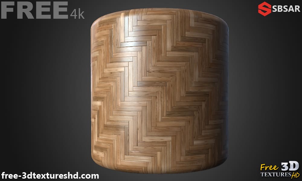 Générateur de Textures PBR de Parquet en Bois Style Chevron Substance SBSAR Téléchargement Gratuit
