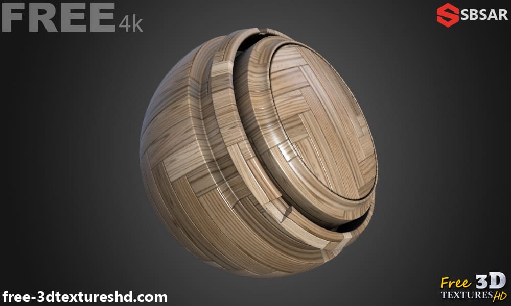 Générateur de Textures PBR de Parquet en Bois Style Chevron Substance SBSAR Téléchargement Gratuit