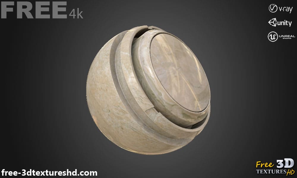 Téléchargement gratuit de texture de carrelage en marbre beige SBSAR PBR 4K haute résolution pour Unity, Unreal Engine et Vray