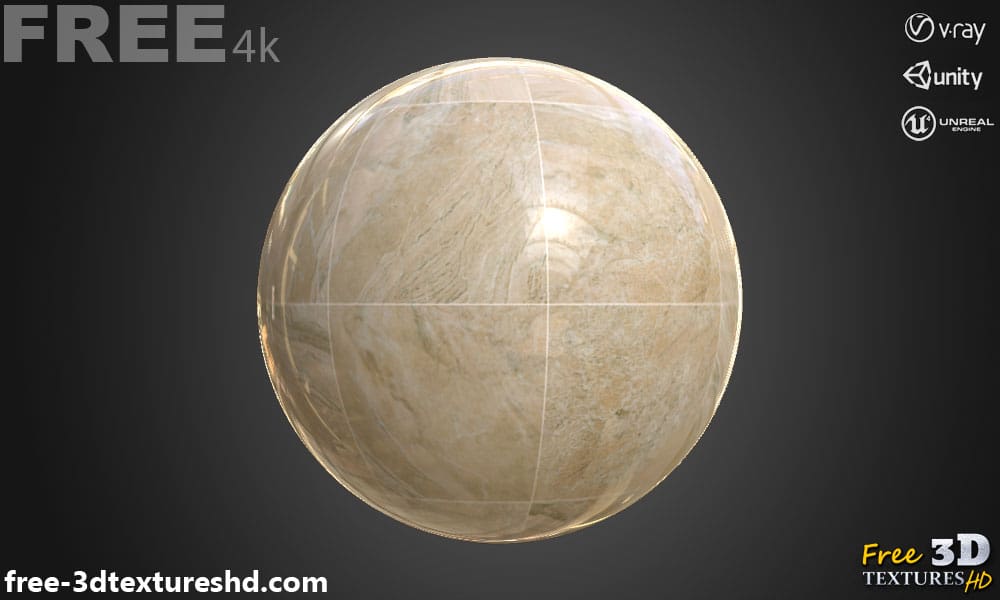 Téléchargement gratuit de texture de carrelage en marbre beige SBSAR PBR 4K haute résolution pour Unity, Unreal Engine et Vray