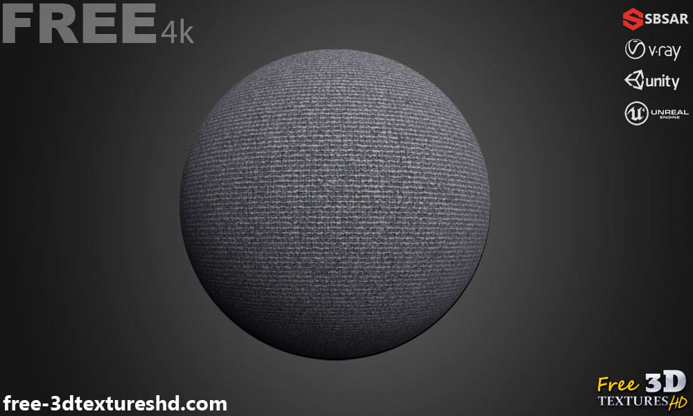 Texture PBR en tissu de tapis bleu 3D Téléchargement gratuit Substance haute résolution SBSAR Unity Unreal Vray Maps