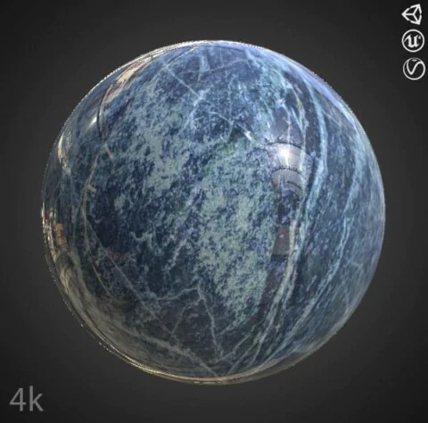 Blue Marble Tile Substance SBSAR PBR Texture Free Download 4K High Resolution for Unity, Unreal Engine, and Vray