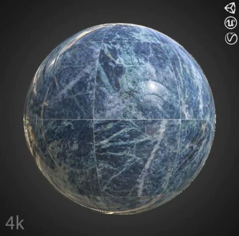 Blue Marble Tile Substance SBSAR PBR Texture Free Download 4K High Resolution for Unity, Unreal Engine, and Vray