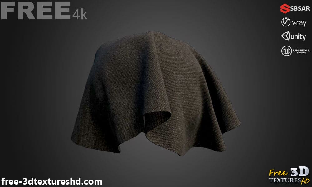 Tissu de tapis marron PBR Texture 3D Téléchargement gratuit Haute résolution Substance SBSAR Unity Unreal Vray